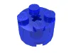 Brick Round 2 x 2 with Axle Hole / Trans-Dark Blue