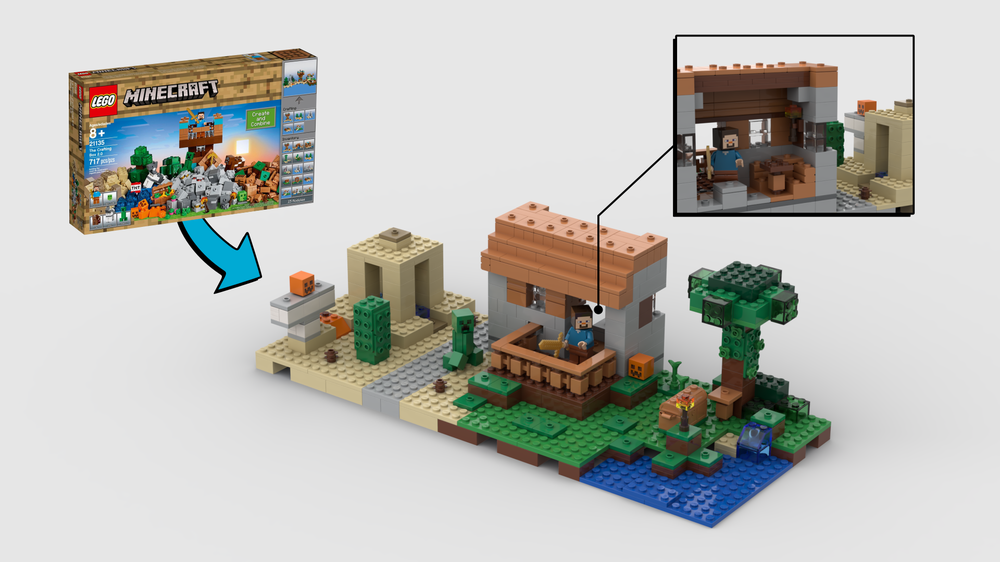 Lego Minecraft Classic Village - Part 2: Butcher / Desert Well