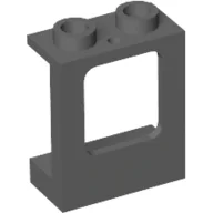Window 1 x 2 x 2 Plane, Hollow Studs, Single Hole Top and Bottom for Glass / Dark Bluish Gray