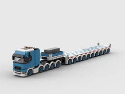 Mini truck with Goldhofer Style Hydraulic Trailer