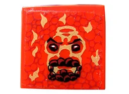 Tile 2 x 2 with Face of Sirius Black in Fireplace Pattern (Sticker) - Set 5378
