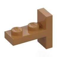 Bracket 1 x 2 with 1 x 2 Vertical Studs / Medium Nougat