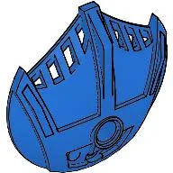 Large Figure Shield 5 x 5 with 3 Top Fins / Blue