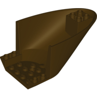 Lego Aircraft Fuselage Curved Aft Section 6 x 10 Bottom / Dark Brown