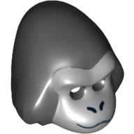 Lego Costume / Mask, Gorilla with Light Bluish Gray Face Print / Black