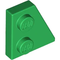 Wedge Plate 2 x 2 Right / Green