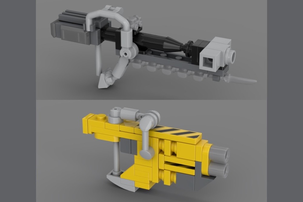 Lego Avatar AMP suit gun GAU90 & Bushboss FD11