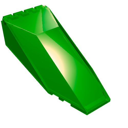 Lego Windscreen 10 x 4 x 2 1/3 Canopy / Trans-Green