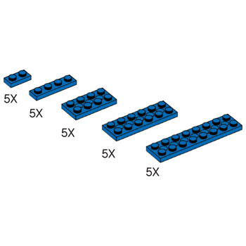 Lego Simple and Motorized Mechanisms Blue Plates Pack