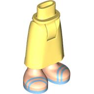 Lego Minidoll Hips and Skirt with Ankles with Light Nougat Shoes, Bright Light Blue Sandals print / Bright Light Orange