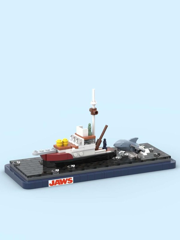 Lego Microscale Jaws Attack Diorama