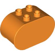 Lego Duplo Brick 2 x 4 x 2 Rounded Ends / Orange