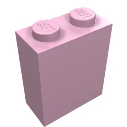 Brick 1 x 2 x 2 with Inside Stud Holder / Bright Pink