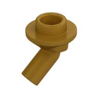 Lego Bar, Angled with 1 x 1 Round Plate / Stud on End / Pearl Gold