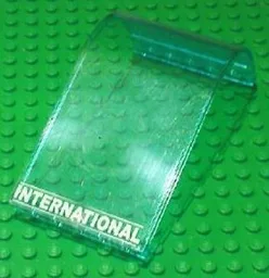 Panel 6 x 6 x 9 Curved Top with White 'INTERNATIONAL' and Thin Lines Pattern (Sticker) - Sets 7894