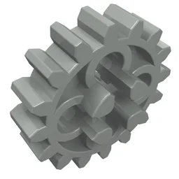 Technic Gear 16 Tooth with Round Holes [Old Style] / Light Gray
