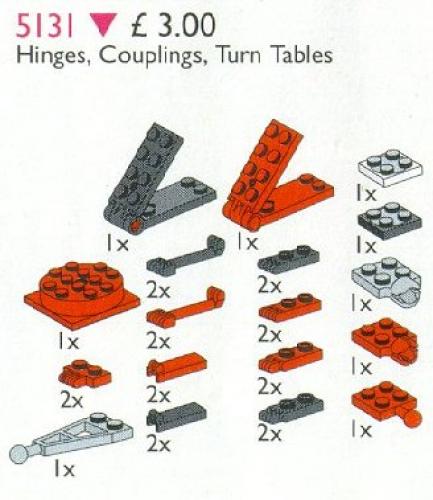 Lego Hinges, Couplings, Turntables