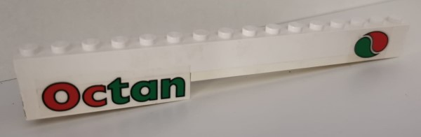 Lego Stickered Assembly 16 x 2 x 2 with Octan Logo Pattern Model Right Side (Stickers) - Set 6594