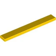 Tile 1 x 8 with Groove / Yellow