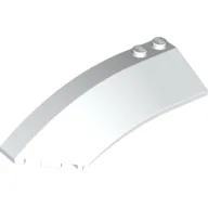 Brick Wedged, Curved 8 x 3 x 2 Open Left / White