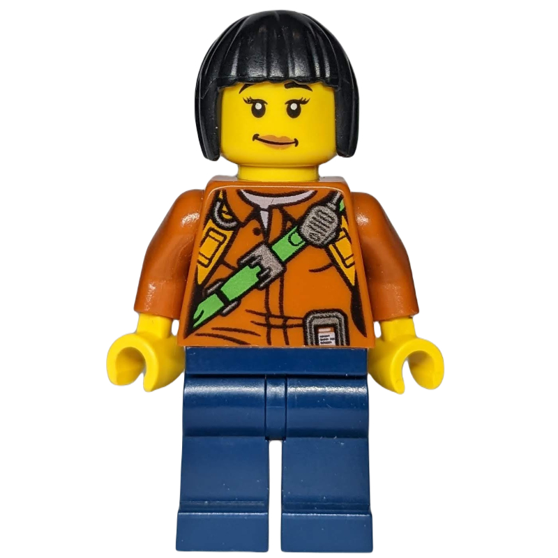 Lego Explorer, Woman, Shirt with Straps and Radio, Black Hair