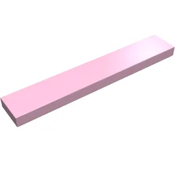 Tile 1 x 6 with Groove / Bright Pink