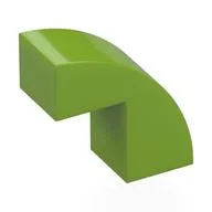 Brick Curved 1 x 2 x 1 2/3 with 1 Cutout / Lime