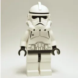 Clone Trooper, Phase II Armor, Plain Black Head, Black Mouth