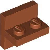 Bracket 2 x 2 with 1 x 2 Vertical Studs / Dark Orange