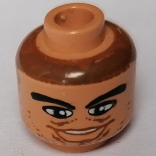 Lego Minifig Head NBA Pau Gasol Print [Blocked Open Stud] / Nougat