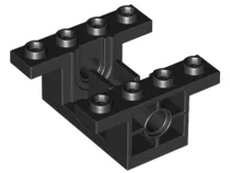 Gearbox 4 x 4 x 1 2/3 with 1 x 2 Cutouts, Pin Holes