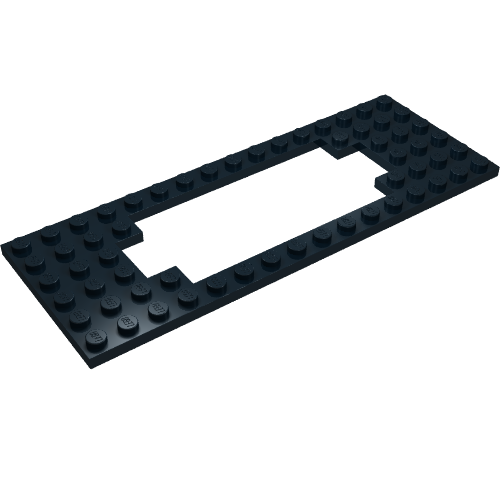 Lego Plate Special 6 x 16 with Motor Opening Wide / Black