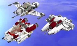 Spaceships XA01, XA02, & XA03 (Alt Build of 9493-1 + 75003-1)
