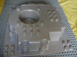 Duplo Baseplate Raised Center with Pit, 12 x 12 with Four Studs in Each Corner