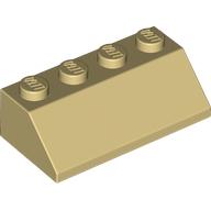 Lego Brick Sloped 45° 2 x 4 / Tan