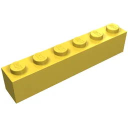 Brick 1 x 6 / Yellow