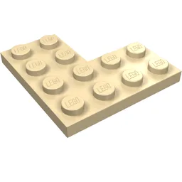 Plate 4 x 4 Corner / Tan
