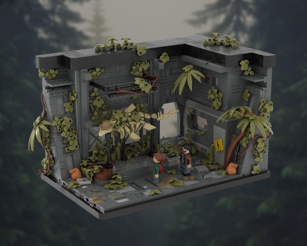 Lego Wyoming Museum: Dinosaur Hall - TLoU2 Diorama