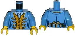 Torso Pirate Governor's Daughter Pattern / Medium Blue Arms / Yellow Hands