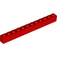 Brick 1 x 12 / Red