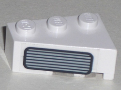 Lego Wedge 3 x 2 Left with Grille Pattern (Sticker) - Set 5591