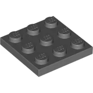 Plate 3 x 3 / Dark Bluish Gray