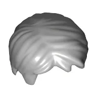 Hair Short, Tousled with Side Part / Light Bluish Gray