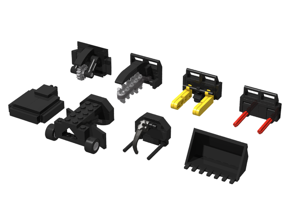 Lego Skidsteer attachments