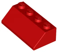 Brick Sloped 45° 2 x 4 / Red
