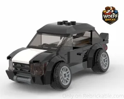 Black and white car