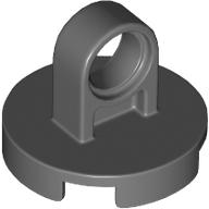 Lego Tile Special Round 2 x 2 - Thick Lifting Ring / Dark Bluish Gray