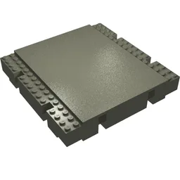 Baseplate Raised 16 x 16 x 2 1/3 Platform / Dark Gray