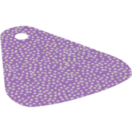 Lego Neckwear Cape, Tapered with 1 Small Top Hole and Shiny Dots Print / Medium Lavender