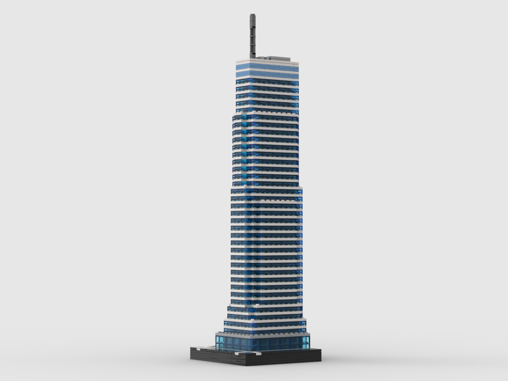 Lego Bloomberg Tower at 1/650th Scale